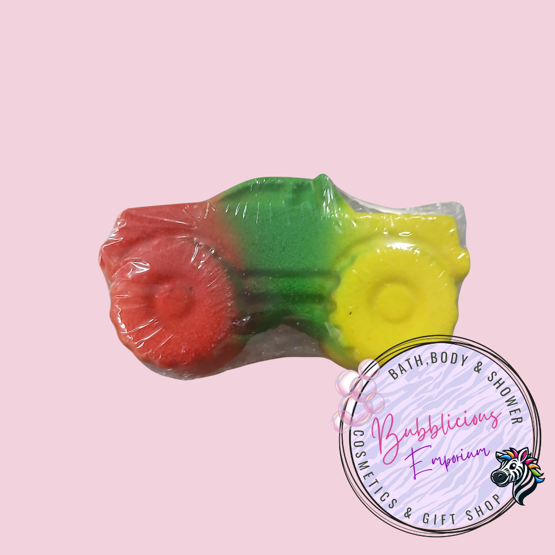 Monster truck bath bomb