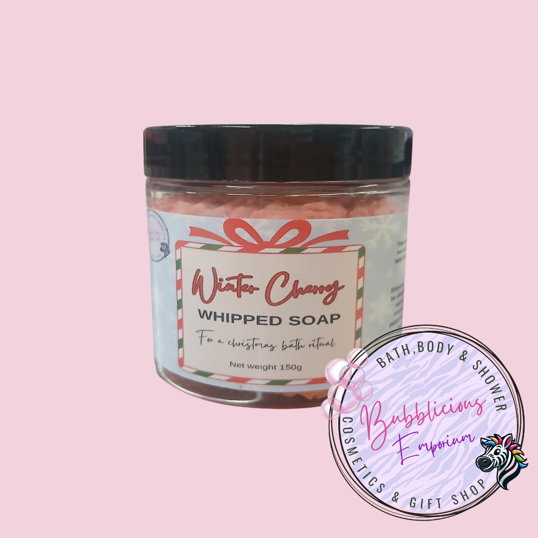 Winter cherry whipped soap
