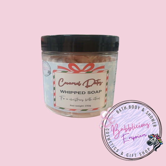 Caramel dates whipped soap