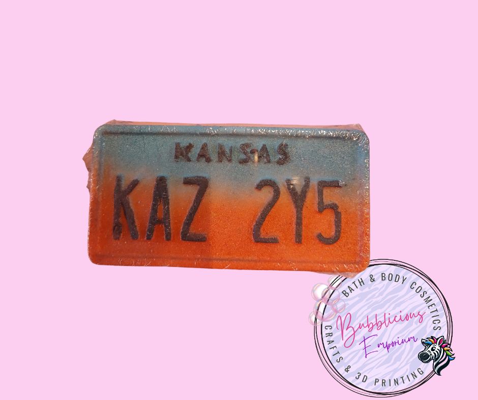 Super car plate bath bomb