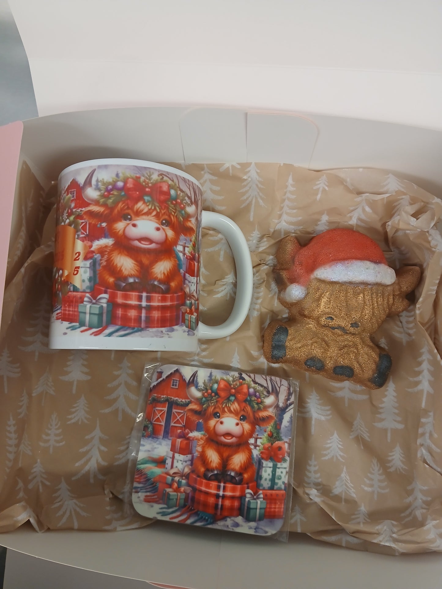 Highland cow gift set