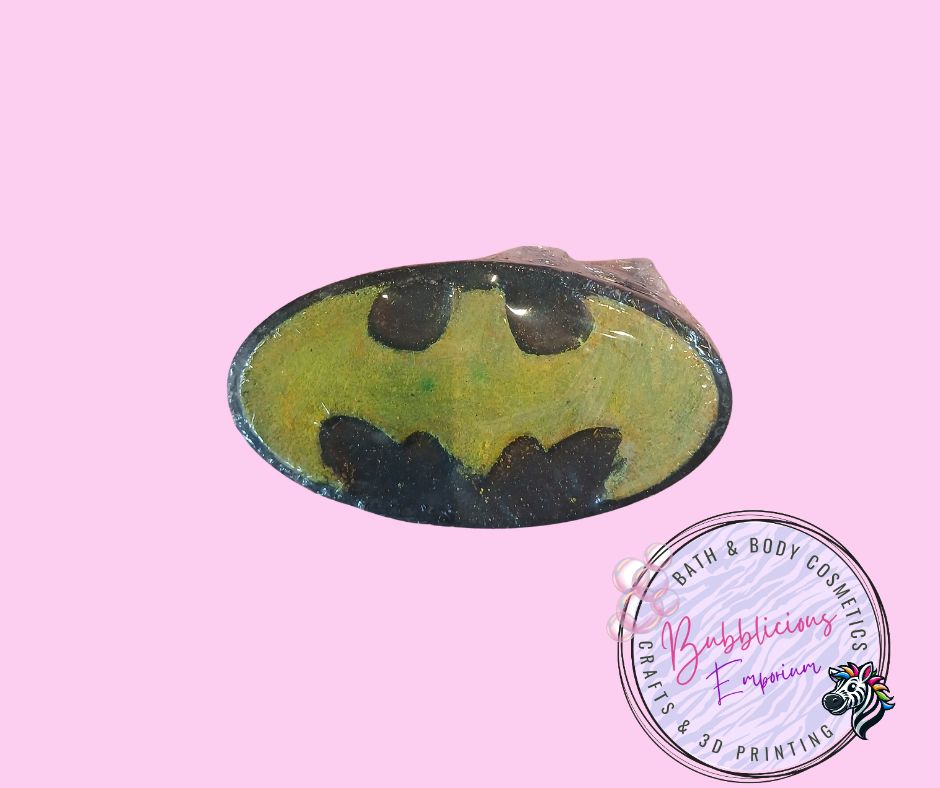 Bat logo bath bomb